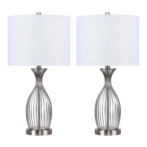 Cinched Canary 25.5" Metal Table Lamp - Set Of 2